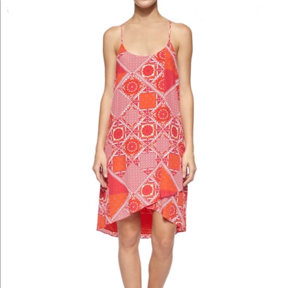 Joie Silk Racerback Ondria Patchwork Dress S